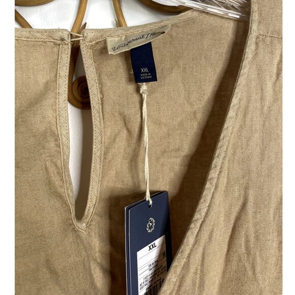 Universal Thread Womens Linen Sleeveless Open Back Jumpsuit Tan XXL - Picture 4 of 7